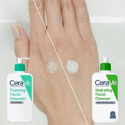 CeraVe Foaming Face Wash with Hyaluronic Acid and Niacinamide 12 fl oz - Imperfect Container
