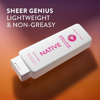 Native Mineral Sunscreen with Zinc Oxide Tropical Breeze SPF 30 7oz - Imperfect Container