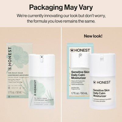 Honest Beauty Sensitive Skin Daily Calm Moisturizer 1.7 fl oz - Missing Box
