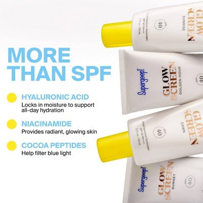 Supergoop! Glowscreen SPF 40 Sunrise Mini Travel-Size Hydrating Glowy Tinted Primer Sunscreen  0.68 fl oz - Imperfect Box