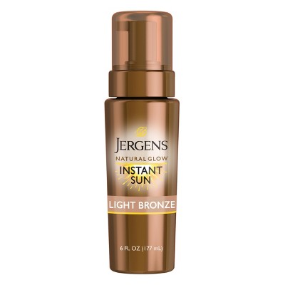 Jergens Glow Instant Moisturizing Self Tanner Tanning Foam Light Bronze Tan 6 fl oz - Imperfect Container