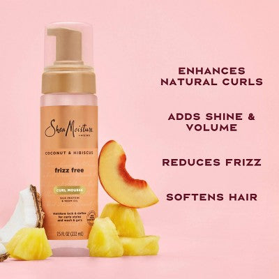 SheaMoisture Coconut and Hibiscus Frizz-Free Curl Mousse 7.5 fl oz - Missing Lid