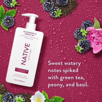 Native Blackberry & Green Tea Strengthening Hair Shampoo 16.5 fl oz - New