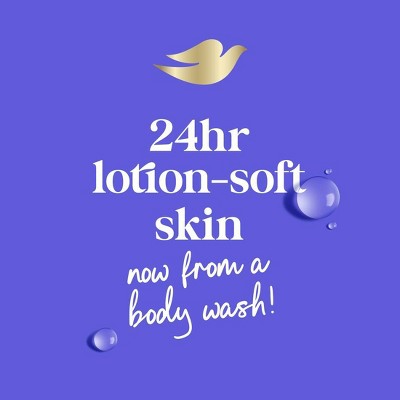 Dove Deep Moisture Body Wash Nourishes the Driest Skin 24hr Lotion-Soft Skin 20 fl oz - Imperfect Container