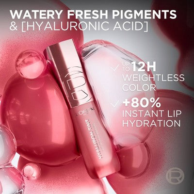 L'Oreal Paris Paradise Hyaluron Tint Lip Stain Serum 004 Tea Time 0.16 fl oz - Imperfect Container