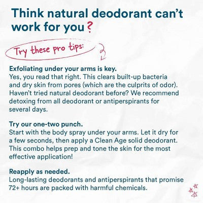 Clean Age Fresh AHA Deodorant + Body Spray for Teens 4 fl oz - New