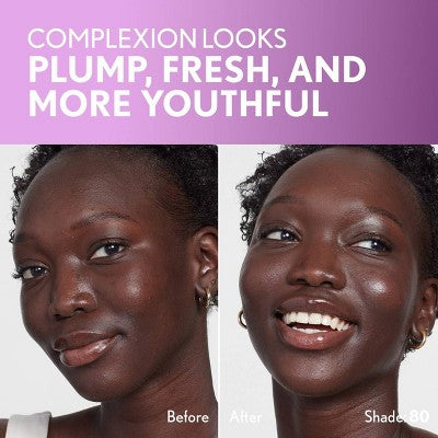 COVERGIRL Simply Ageless Skin Perfector Essence Vegan Foundation 80 Deep 1 fl oz - Imperfect Container