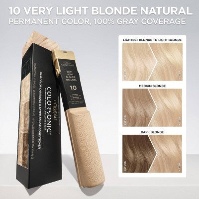 L'Oreal Paris Colorsonic Permanent Hair Color Cartridge Very Light Blonde Natural 10 - Imperfect Box