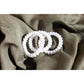 TELETIES Large Hair Ties 3pc Coconut White - Imperfect Box