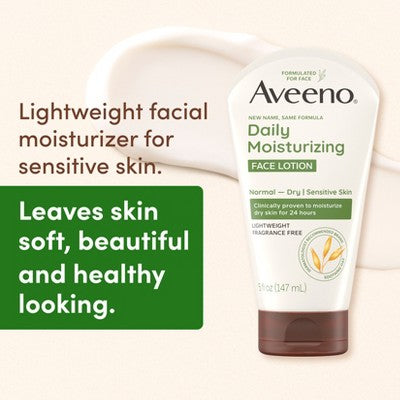 Aveeno Daily Moisturizing Prebiotic Oat Face Cream for Dry Skin 5fl oz - Imperfect Container
