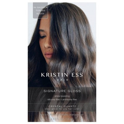 Kristin Ess Hair Gloss in Crystal Quartz for All Hair Colors - Semi Permanent Dye + Toner 4 fl oz - Imperfect Box