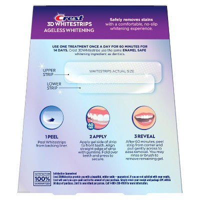 Crest 3D Whitestrips Ageless Whitening Whitening Kit  14ct - Missing Box