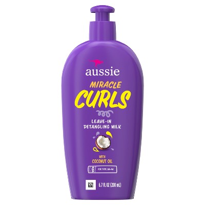 Aussie Miracle Curls with Coconut Oil Detangling Milk Treatment 6.7 fl oz - New