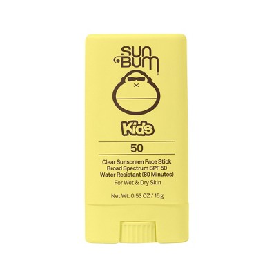 Sun Bum Kids Clear Sunscreen Face Stick SPF 50 0.53oz - Imperfect Box