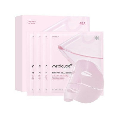 medicube PDRN Pink Collagen Gel Mask Korean Skincare Travel Size 0.98oz/4pk - Missing Box