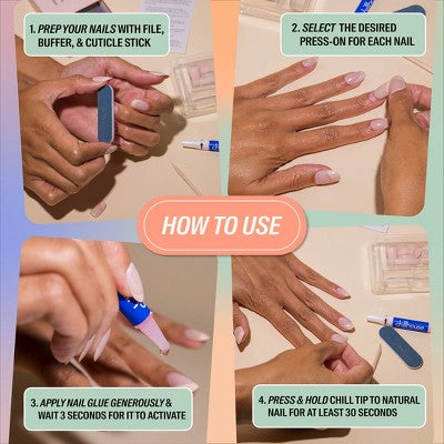 Chillhouse Chill Tips Press-On Fake Nails Midnight Magic 24ct - Imperfect Box