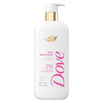 Dove Beauty Serum Body Wash with 2% Niacinamide and BHA Refining Serum Skin Replenish 18.5 fl oz - New