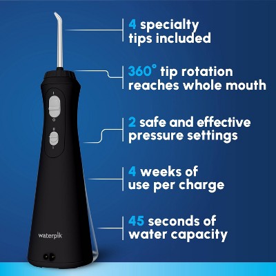 Waterpik Cordless Plus Rechargeable Water Flosser WP-462 Black - Imperfect Box