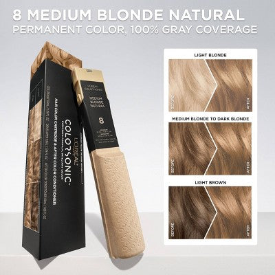 L'Oreal Paris Colorsonic Permanent Hair Color Medium Blonde Natural 8 - Imperfect Box