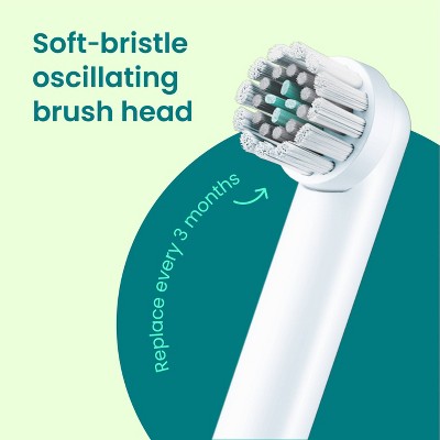quip Rev Oscillating Rechargeable Electric Toothbrush White/Blue - Imperfect Box