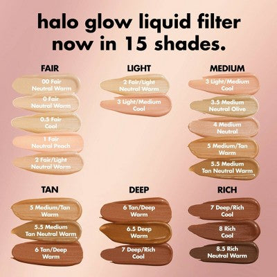 e.l.f. Halo Glow Liquid Filter Highlighter 0.5 Fair 1.06 fl oz - New