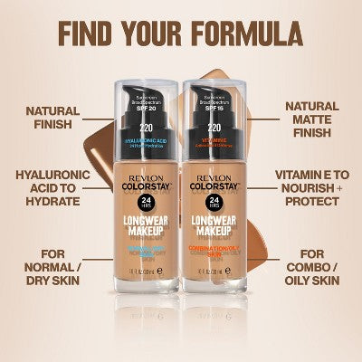 Revlon ColorStay Makeup for Combination/Oily Skin SPF 15 610 Espresso 1 fl oz - New