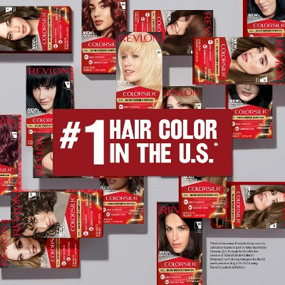 Revlon ColorSilk Permanent Hair Color with Bond Repair Complex 41 Medium Brown 4.4 fl oz - Imperfect Box