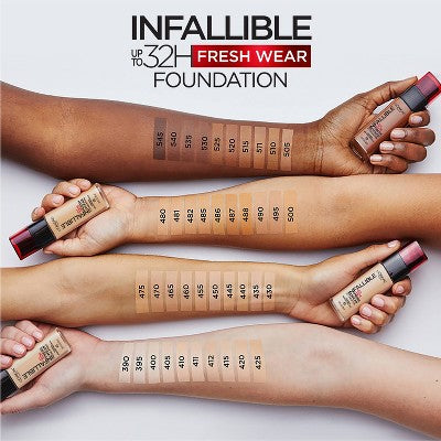 L'Oreal Paris Infallible 32HR Fresh Wear Foundation SPF 25 420 True Beige 1 fl oz - New