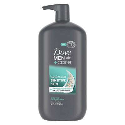 Dove Men Care Sensitive Skin Body & Face Wash Oatmeal & Aloe 30 fl oz - New
