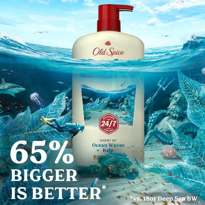 Old Spice Men's Body Wash Deep Cleanse with Deep Sea Minerals 30 fl oz - Imperfect Container