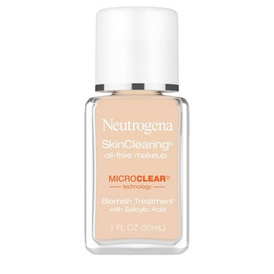 Neutrogena Skin Clearing Oil-Free Liquid Foundation with Salicylic Acid 30 Buff 1 fl oz - Imperfect Container