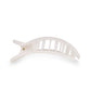 TELETIES Medium Flat Round Hair Clip Coconut White - New