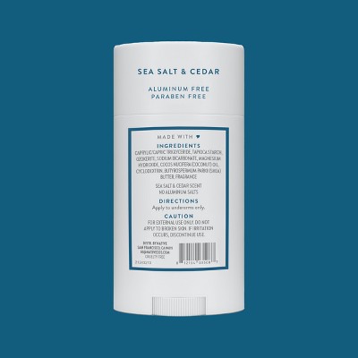 Native Solid Deodorant for Men & Women Sea Salt & Cedar Aluminum-Free 2.65oz - Imperfect Container