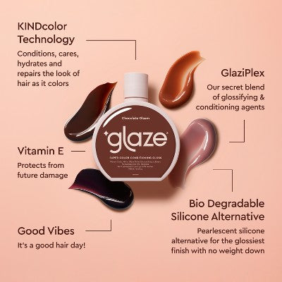 Glaze SuperGloss Color Conditioning Hair Gloss Chocolate Gleam Brown 6.4 fl oz - New