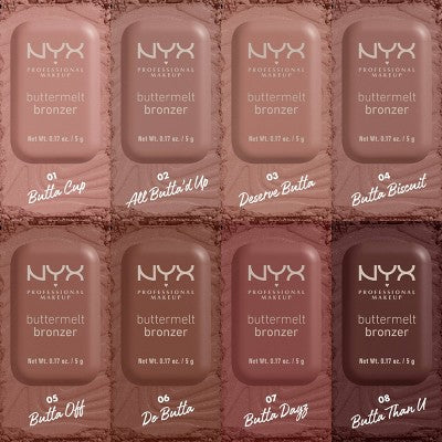 NYX Professional Makeup Buttermelt Bronzer 03 Deserve Butta (Light Medium Neutral) 0.17oz - New