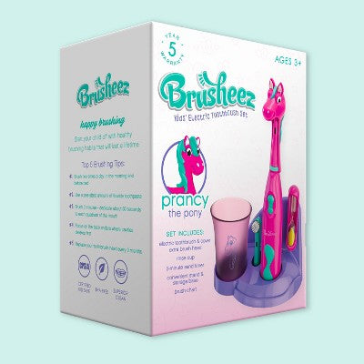 Brusheez Prancy the Pony Children's Electronic Kids Toothbrush Set - Imperfect Box