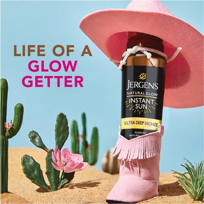 Jergens Glow Instant Moisturizing Self Tanner Tanning Foam Ultra Deep 6 fl oz - New