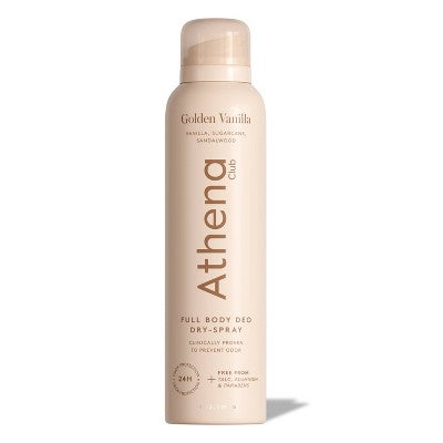 Athena Club Dry Touch Deo Body Spray Golden Vanilla 4oz - Missing Lid