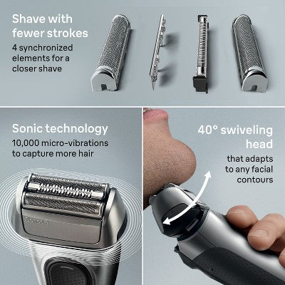 BRAUN SERIES 8-8567CC RECHARGEABLE WET & DRY SHAVER + SMARTCARE CENTER - Imperfect Box