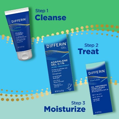 Differin Oil Absorbing Moisturizer with Sunscreen Broad-Spectrum UVA/UVB  SPF 30  4oz - New