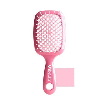 UNbrush Detangler Hair Brush Pastel Rose Dark Pink - Imperfect Box