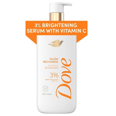 Dove Beauty Serum Body Wash for Women with 3% Brightening Serum + Vitamin C Glow Recharge  18.5 fl oz - Imperfect Container