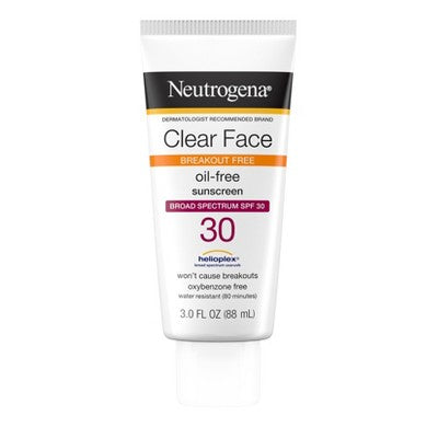 Neutrogena Clear Face Liquid Lotion SPF 30 3 fl oz - Imperfect Container