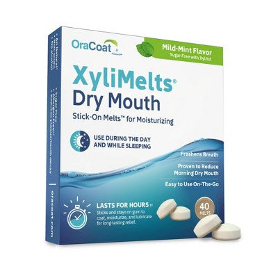 OraCoat XyliMelts for Dry Mouth Relief Mild Mint 40ct - Imperfect Box