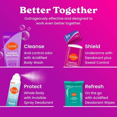 Lume Deodorant Plus Sweat Control Clinical Strength Smooth Solid Stick Antiperspirant Vanilla Bliss 2.6oz - Imperfect Container