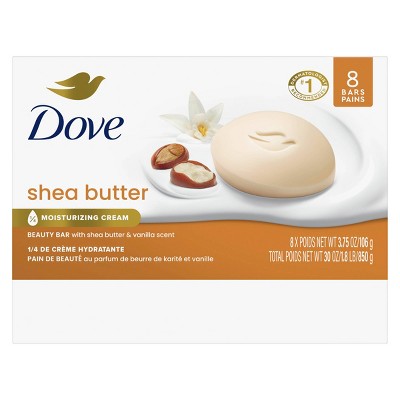 Dove Beauty Purely Pampering Shea Butter with Warm Vanilla Soap 8pk 3.75oz each - New
