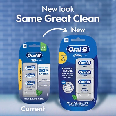 Oral-B Glide Pro-Health Deep Clean Dental Floss Cool Mint 3pk - Imperfect Box