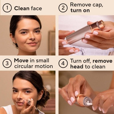 Finishing Touch Flawless Facial Hair Remover Electric Razor for Women Coral - New