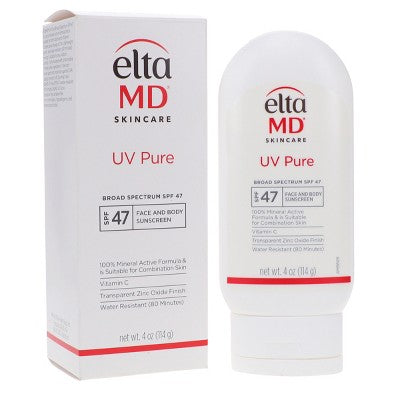 EltaMD UV Pure Broad Spectrum SPF 47 Face and Body Sunscreen 4 oz - Imperfect Box