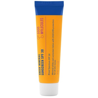 Good Molecules Sheer Mineral Face Sunscreen SPF 30 1.7 fl oz - Imperfect Box